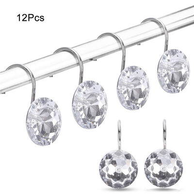 12pcs Practical Acrylic Curtain Hooks Bath Rollerball Shower Curtains Glide Rings Convenient Home Bathroom Accessories
12pcs Practical Acrylic Curtain Hooks Bath Rollerball Shower Curtains Glide Rings Convenient Home Bathroom Accessories
