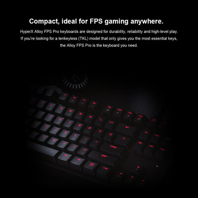 Kingston HyperX Alloy FPS Pro Mechanical Keyboard Cherry MX Gaming Keyboards Backlight LED Anti-ghosting Full N-key Rollover Cherr
Kingston HyperX Alloy FPS Pro Mechanical Keyboard Cherry MX Gaming Keyboards Backlight LED Anti-ghosting Full N-key Rollover Cherr