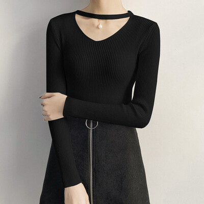 2019 Sweater Women V-Neck Sexy New Autumn Winter Knitting Casual Long Sleeve Solid Color Sweater Loose Female Sweaters
2019 Sweater Women V-Neck Sexy New Autumn Winter Knitting Casual Long Sleeve Solid Color Sweater Loose Female Sweaters