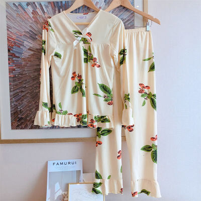 Sweet Print Ruffle Pajamas Set Long Sleeve Pants Casual Set Home Service Two-piece Set
Sweet Print Ruffle Pajamas Set Long Sleeve Pants Casual Set Home Service Two-piece Set