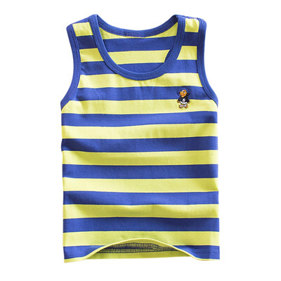 Summer Kids Boys And Girls Colorful Striped Cotton O Neck Vest Tops Children Clothing For 3-7 T
Summer Kids Boys And Girls Colorful Striped Cotton O Neck Vest Tops Children Clothing For 3-7 T