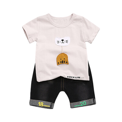 Baby Boys Clothes Summer Short Sleeve Cartoon Cat Print T-shirt TopsShorts Casual Costume Set
Baby Boys Clothes Summer Short Sleeve Cartoon Cat Print T-shirt TopsShorts Casual Costume Set