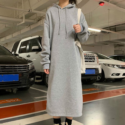 Women Hooded Dress 2019 Autumn Winter Sweatshirts Long Sleeve Hoodies Solid Loose Hoody Pullovers Long Dress
Women Hooded Dress 2019 Autumn Winter Sweatshirts Long Sleeve Hoodies Solid Loose Hoody Pullovers Long Dress