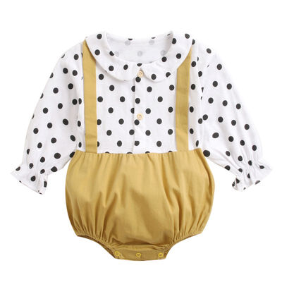 New Long-sleeved Cotton Polka Dot Pattern Romper Fashion Novel Fake Two-piece Baby Girl Romper 0-3T Baby Girl Clothes
New Long-sleeved Cotton Polka Dot Pattern Romper Fashion Novel Fake Two-piece Baby Girl Romper 0-3T Baby Girl Clothes