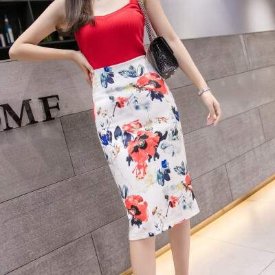 Female Pencil Floral Print Slit Mid-Calf Midi Skirt Women Casual High Waist Pencil Skirts Print Mid-Calf Empire Waistline
Female Pencil Floral Print Slit Mid-Calf Midi Skirt Women Casual High Waist Pencil Skirts Print Mid-Calf Empire Waistline