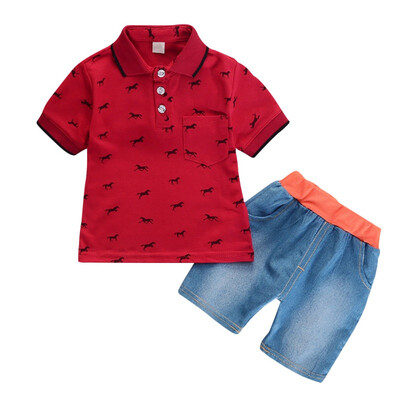 Hot baby boy clothes children cute cartoon pony print lapel short sleeve shorts suit for 0-4 years old
Hot baby boy clothes children cute cartoon pony print lapel short sleeve shorts suit for 0-4 years old
