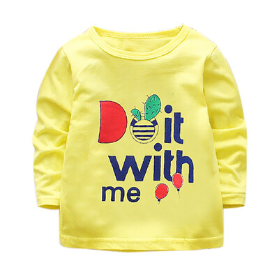 Autumn T-Shirts Baby Boys Long Sleeve T-Shirts Kids Girls Cartoon Letter Printed Tops Tees Blouse
Autumn T-Shirts Baby Boys Long Sleeve T-Shirts Kids Girls Cartoon Letter Printed Tops Tees Blouse