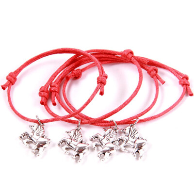4Pcs New Fashion Unicorn Wish Bracelets In Organza Bag Unicorn Horse Charm Leather Woven Bangle Wristband
4Pcs New Fashion Unicorn Wish Bracelets In Organza Bag Unicorn Horse Charm Leather Woven Bangle Wristband