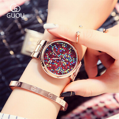 GUOU Brand Ladies Fashion Elegant Watch Women Luxury Multicolor Rhinestones Quartz Wristwatches
GUOU Brand Ladies Fashion Elegant Watch Women Luxury Multicolor Rhinestones Quartz Wristwatches