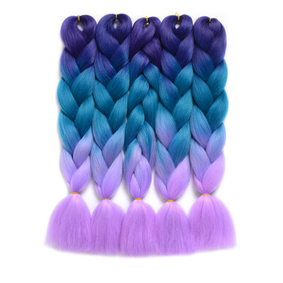 Synthetic Jumbo Braid Hair 5pcslot High Temperature Kanekalon Fiber for Twist Braiding Hair24" purple-lake blue-light purple
Synthetic Jumbo Braid Hair 5pcslot High Temperature Kanekalon Fiber for Twist Braiding Hair24" purple-lake blue-light purple