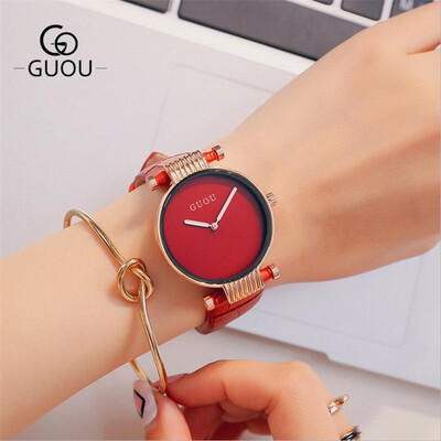 GUOU Brand Leather Analog Watch Women Fashion Casual Quartz Watches Ladies Wristwatch
GUOU Brand Leather Analog Watch Women Fashion Casual Quartz Watches Ladies Wristwatch