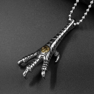 Mens Punk style Clavicle Chain eagle claw Pendant Neckalce Titanium steel Personality Ornaments Jewelry
Mens Punk style Clavicle Chain eagle claw Pendant Neckalce Titanium steel Personality Ornaments Jewelry