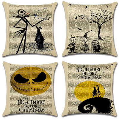4-Pack Happy Halloween Skull Vintage Newspaper Throw Pillow Case Cotton Linen Sushion Cover Pumpkin Baby Room Decor
4-Pack Happy Halloween Skull Vintage Newspaper Throw Pillow Case Cotton Linen Sushion Cover Pumpkin Baby Room Decor