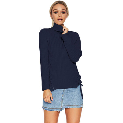 New autumn and winter sweater long sleeves high collar wild large size women sweater
New autumn and winter sweater long sleeves high collar wild large size women sweater