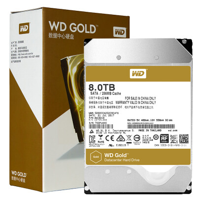 Western Digital (WD) Gold Disk 8TB SATA6Gb / s 7200 RPM 256M Enterprise Hard Drive (WD8003VRYZ
Western Digital (WD) Gold Disk 8TB SATA6Gb / s 7200 RPM 256M Enterprise Hard Drive (WD8003VRYZ