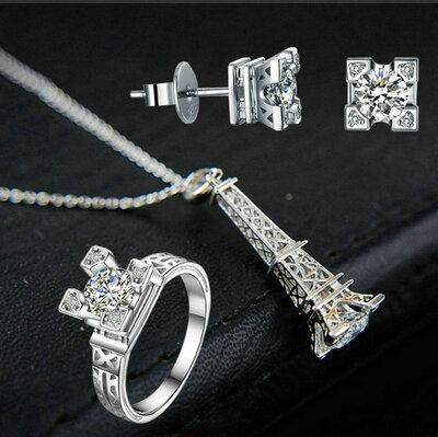 Yoursfs® 18K Rose Gold Plated Классическое ожерелье из Эйфелевой башни и серьги и ювелирные изделия с бриллиантами
Yoursfs® 18K Rose Gold Plated Классическое ожерелье из Эйфелевой башни и серьги и ювелирные изделия с бриллиантами