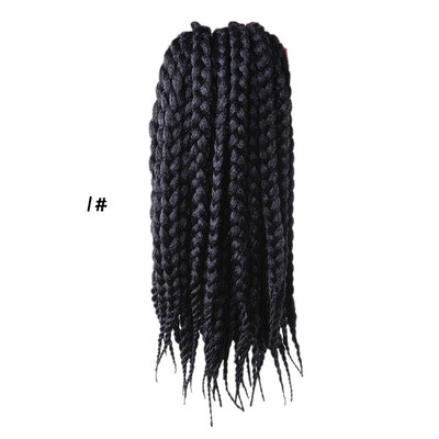 12" 18" 24" Crochet Box Braids Synthetic Hair 12 Roots Pure Colors Crochet Braiding Hair Extensions 90-100 g
12" 18" 24" Crochet Box Braids Synthetic Hair 12 Roots Pure Colors Crochet Braiding Hair Extensions 90-100 g