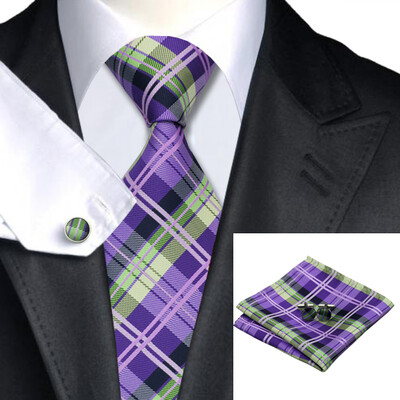 N-0211 Vogue Men Silk Tie Set Purple Stripe Necktie Handkerchief Cufflinks Set Ties For Men Formal Wedding Business wholesale
N-0211 Vogue Men Silk Tie Set Purple Stripe Necktie Handkerchief Cufflinks Set Ties For Men Formal Wedding Business wholesale