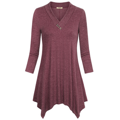 Womens 34 Sleeve V-Neck Handkerchief Hem Tunic Tops Long Style Spring Summer Casual Soft Solid Tops Female Large Size T-Shirt
Womens 34 Sleeve V-Neck Handkerchief Hem Tunic Tops Long Style Spring Summer Casual Soft Solid Tops Female Large Size T-Shirt
