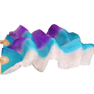 New Arrivals Stage Performance Dance Fans 100 Silk Fans Colored 180cm Belly Dance Silk Fans 2pcs PurpleTurquoiseWhite stripes
New Arrivals Stage Performance Dance Fans 100 Silk Fans Colored 180cm Belly Dance Silk Fans 2pcs PurpleTurquoiseWhite stripes