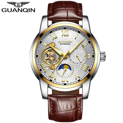 GUANQIN Mens Top Brand Business Waterproof Watch Tourbillon Automatic Mechanical Watch Mens Casual Leather Strap
GUANQIN Mens Top Brand Business Waterproof Watch Tourbillon Automatic Mechanical Watch Mens Casual Leather Strap