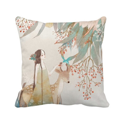 Deer Chinese Classical Style Illustrator Polyester Toss Throw Pillow Square Cushion Gift
Deer Chinese Classical Style Illustrator Polyester Toss Throw Pillow Square Cushion Gift