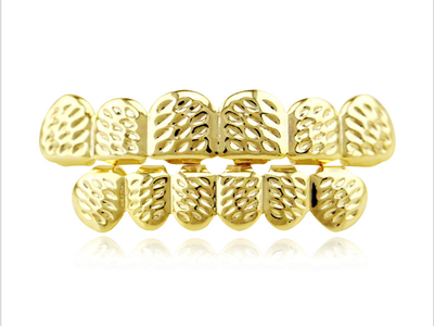 Sally Xu Hip-Hop Golden Teeth Grill Top And Bottom Grill Tooth Mouth Punk Teeth Hats Costumes Party Dental Rapper Hands Jewelry Gi
Sally Xu Hip-Hop Golden Teeth Grill Top And Bottom Grill Tooth Mouth Punk Teeth Hats Costumes Party Dental Rapper Hands Jewelry Gi