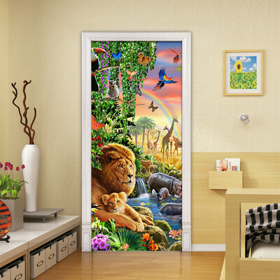 3D Cartoon Children Mural Wallpaper Animal World Lion Forest 3D Wall Door Mural PVC Bedroom 3D Wallpaper Home Decor 77cmx200cm
3D Cartoon Children Mural Wallpaper Animal World Lion Forest 3D Wall Door Mural PVC Bedroom 3D Wallpaper Home Decor 77cmx200cm