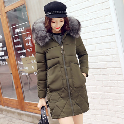 Winter New Arrival Women's Cotton-padded Long Coat Fashion Fur Collar Hooded Winter Warm Outwear Coat Jacket
Winter New Arrival Women's Cotton-padded Long Coat Fashion Fur Collar Hooded Winter Warm Outwear Coat Jacket