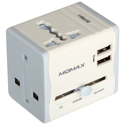 MOMAX Wonderful Global Charger Dual USB Travel Abroad Global Power Conversion Plug&Socket for US Australia UK&Europe
MOMAX Wonderful Global Charger Dual USB Travel Abroad Global Power Conversion Plug&Socket for US Australia UK&Europe
