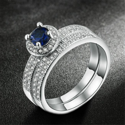 Silver Color Blue Crystal Ring Set Fashion Wedding & Engagement Ring Set Jewelry For Women with Austrian Crystal R506
Silver Color Blue Crystal Ring Set Fashion Wedding & Engagement Ring Set Jewelry For Women with Austrian Crystal R506