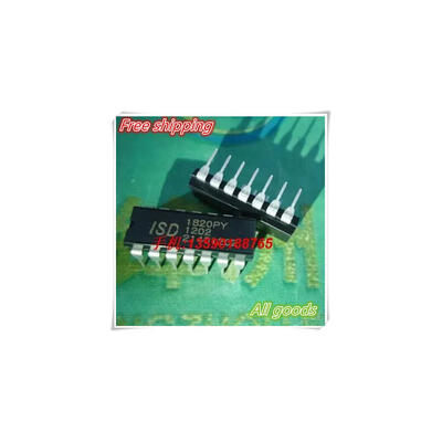 10pcs/lot Brand new original ISD1820PY ISD1820 8-20 seconds of single segment speech playback circuit DIP-14
10pcs/lot Brand new original ISD1820PY ISD1820 8-20 seconds of single segment speech playback circuit DIP-14
