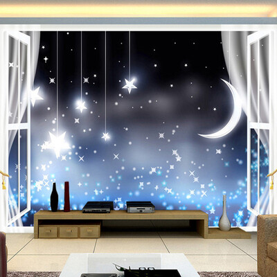 Custom 3D Mural Wallpaper Romantic Moon Night Starry Sky Photo Wallpaper Kids Room Living Room Backdrop Wall Papel De Parede 3D
Custom 3D Mural Wallpaper Romantic Moon Night Starry Sky Photo Wallpaper Kids Room Living Room Backdrop Wall Papel De Parede 3D