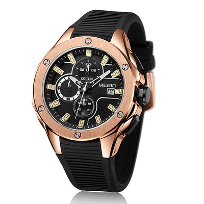 MEGIR Men Sport Watch Chronograph Silicone Strap Quartz Army Military Watches Clock Men Top Brand Luxury Male Relogio Masculino
MEGIR Men Sport Watch Chronograph Silicone Strap Quartz Army Military Watches Clock Men Top Brand Luxury Male Relogio Masculino