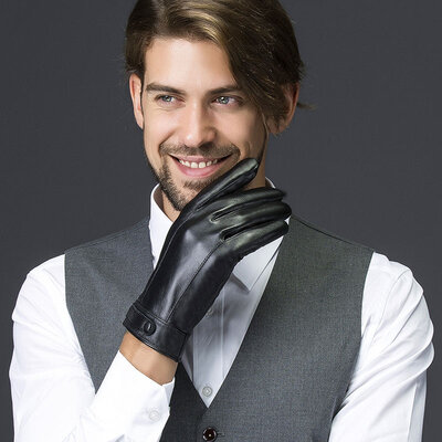 Bai Shangyi special mens leather gloves mens winter warm suede gloves full palm touch touch screen driving thin section M2 touch black L
Bai Shangyi special mens leather gloves mens winter warm suede gloves full palm touch touch screen driving thin section M2 touch black L