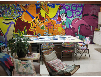 Custom 3d mural 3d abstract graffiti mural European dessert leisure tea shop background music wallpaper mural
Custom 3d mural 3d abstract graffiti mural European dessert leisure tea shop background music wallpaper mural