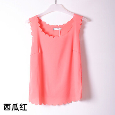 Women Fashion Solid Color Sexy Summer Sleeveless chiffon wave lace vest Camisole bottoming shirt L33
Women Fashion Solid Color Sexy Summer Sleeveless chiffon wave lace vest Camisole bottoming shirt L33