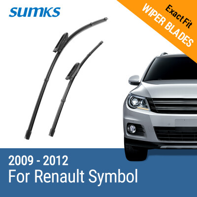 

SUMKS Wiper Blades for Renault Symbol 24"&16" Fit Bayonet Type Arms 2009 2010 2011 2012