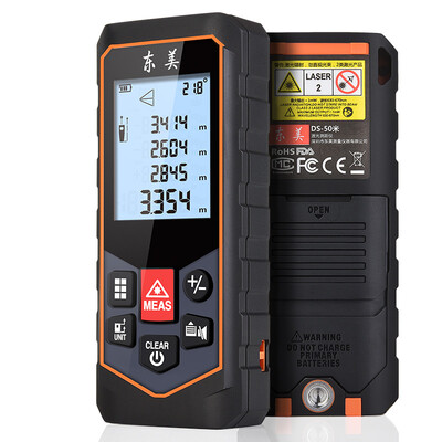 Dongmei Dongmei range finder laser handheld measuring tool measuring room infrared infrared ruler DS100
Dongmei Dongmei range finder laser handheld measuring tool measuring room infrared infrared ruler DS100