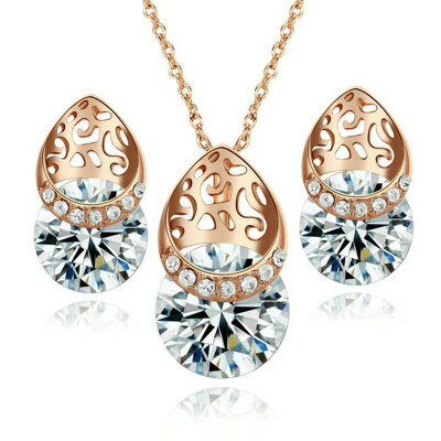 Yoursfs® 18K Rose Gold Plated Hollow Out Подвесные ожерелья и серьги с бриллиантами Используйте австрийские комплекты для новобрачных Crystal
Yoursfs® 18K Rose Gold Plated Hollow Out Подвесные ожерелья и серьги с бриллиантами Используйте австрийские комплекты для новобрачных Crystal
