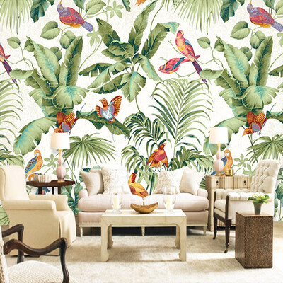 Custom Mural Wallpaper European Style Tropical Rainforest Flower Bird Painting Wall Covering Living Room Bedroom Photo Wallpaper
Custom Mural Wallpaper European Style Tropical Rainforest Flower Bird Painting Wall Covering Living Room Bedroom Photo Wallpaper
