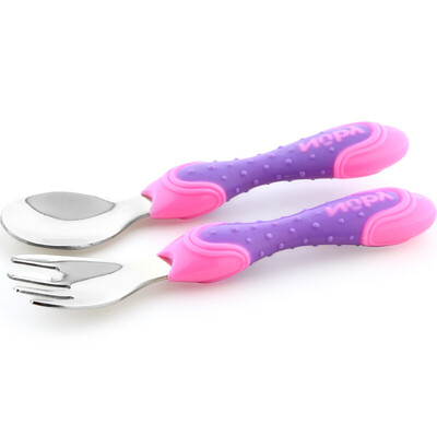 Nuby Nuby Childrens Tableware Baby Tableware Stainless Steel Fork Spoon Set - Pink 5440
Nuby Nuby Childrens Tableware Baby Tableware Stainless Steel Fork Spoon Set - Pink 5440