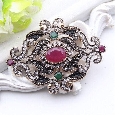 Vintage Turkish Women Flower Resin Brooch Pin Hollow Arabesque Jewelry Antique Gold Color Corsage India Bridal Hijab Scarf Pins
Vintage Turkish Women Flower Resin Brooch Pin Hollow Arabesque Jewelry Antique Gold Color Corsage India Bridal Hijab Scarf Pins