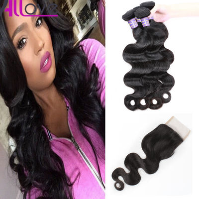 Malaysian Human Hair Weave 3Bundles With Swiss Lace Closure Allove 7A Malaysian Body Wave With Closure Part/Middle/Three Part
Malaysian Human Hair Weave 3Bundles With Swiss Lace Closure Allove 7A Malaysian Body Wave With Closure Part/Middle/Three Part