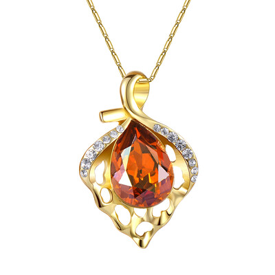 GIFT OF LOVE champagne leaf Pendant Necklace Made with Swarovski Crystals by Italy Designer
GIFT OF LOVE champagne leaf Pendant Necklace Made with Swarovski Crystals by Italy Designer