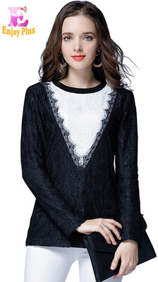 XL XXL 3XL 4XL 5XL plus size lace elegant new winter 2017 blouse women long sleeve big size black&white shirt slim OL lady
XL XXL 3XL 4XL 5XL plus size lace elegant new winter 2017 blouse women long sleeve big size black&white shirt slim OL lady