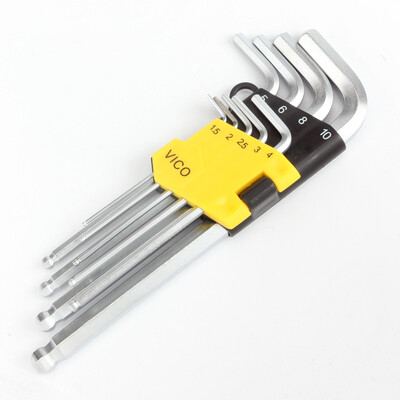 Wick Wico WK6019 9-piece Hexagon Wrench Set Long Ball Head Hexagon Screwdriver 15mm-10mm
Wick Wico WK6019 9-piece Hexagon Wrench Set Long Ball Head Hexagon Screwdriver 15mm-10mm