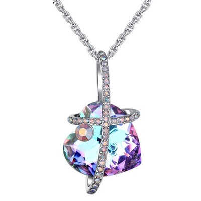 Crystals From Austrian High Quality Necklaces Women Pendants Heart Shaped Blue Purple AB Luxury Fashion Jewelry Austrian Rhineston
Crystals From Austrian High Quality Necklaces Women Pendants Heart Shaped Blue Purple AB Luxury Fashion Jewelry Austrian Rhineston