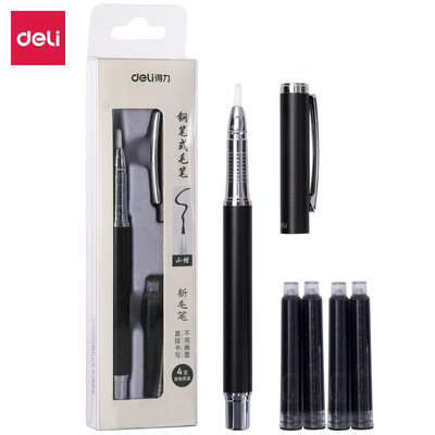 Deli deli pen-style brush soft pen small pen can add ink adult beginner students with calligraphy pen dark gray 74294
Deli deli pen-style brush soft pen small pen can add ink adult beginner students with calligraphy pen dark gray 74294