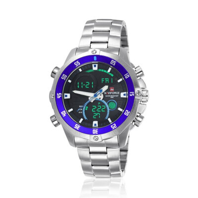 NAVIFORCE 9030 Men Military Sports Wristwatches Dual Time Quartz Analog Digital LED Waterproof Watches
NAVIFORCE 9030 Men Military Sports Wristwatches Dual Time Quartz Analog Digital LED Waterproof Watches
